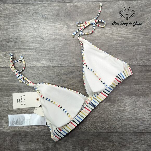 Billabong Gimme Sun Tall Triangle Bikini Top Size M - Picture 5 of 5